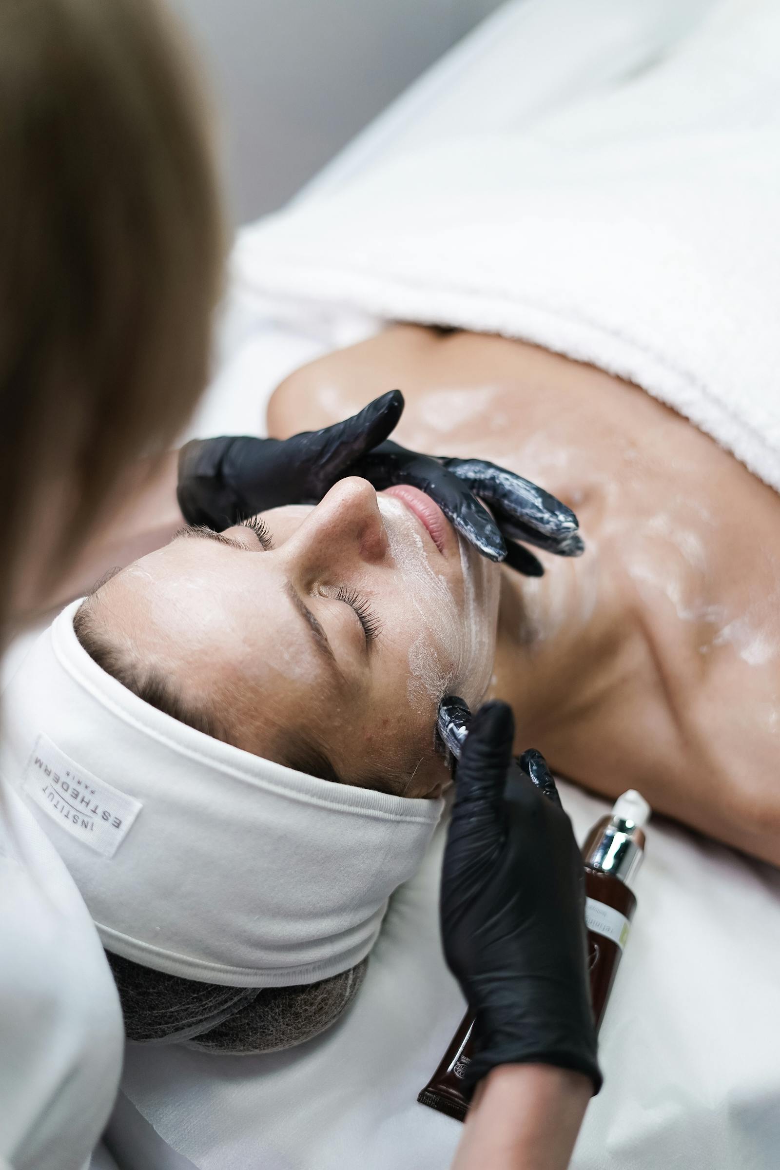 Detox facial treatment with professional skincare