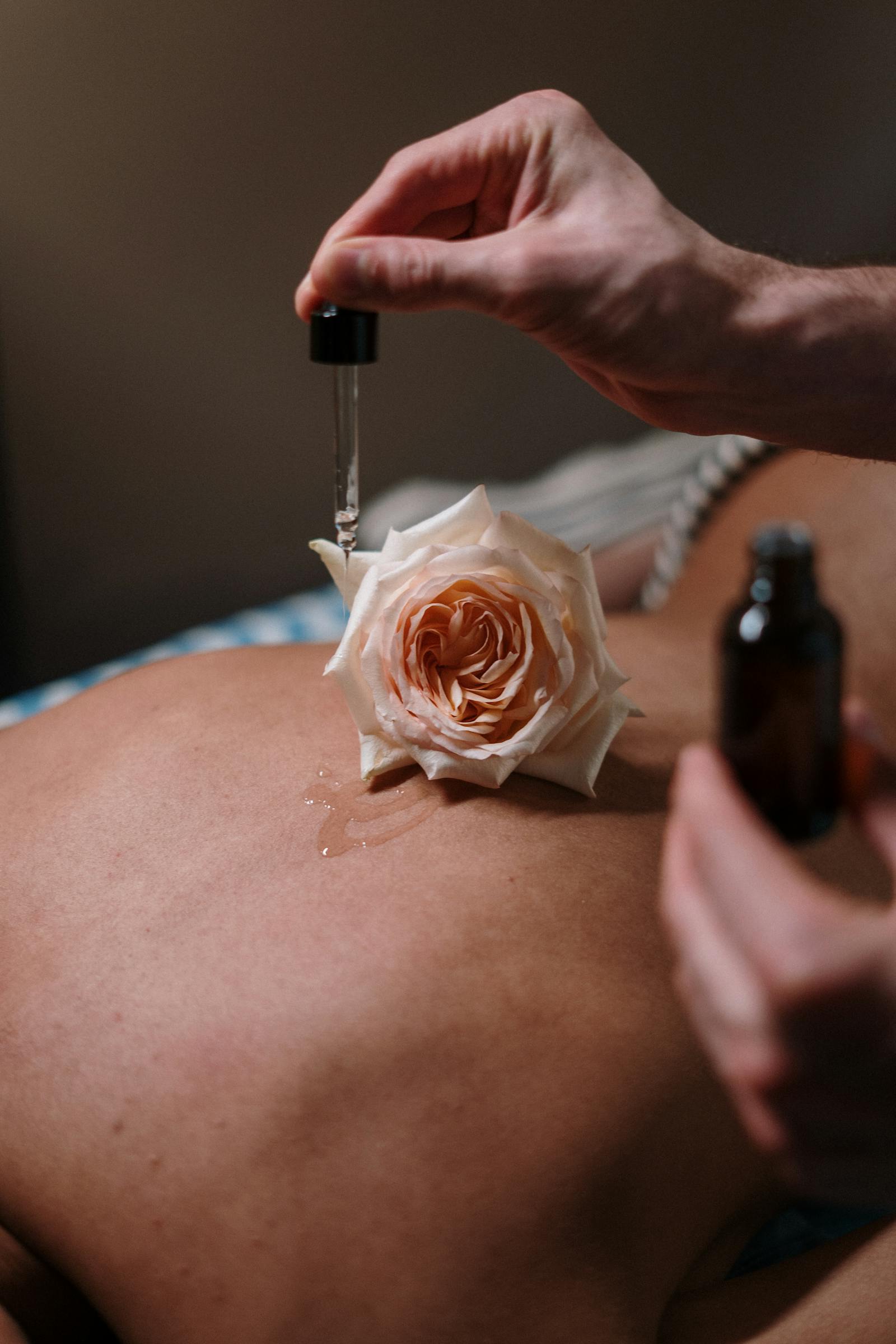Rose oil skincare ritual for facial care